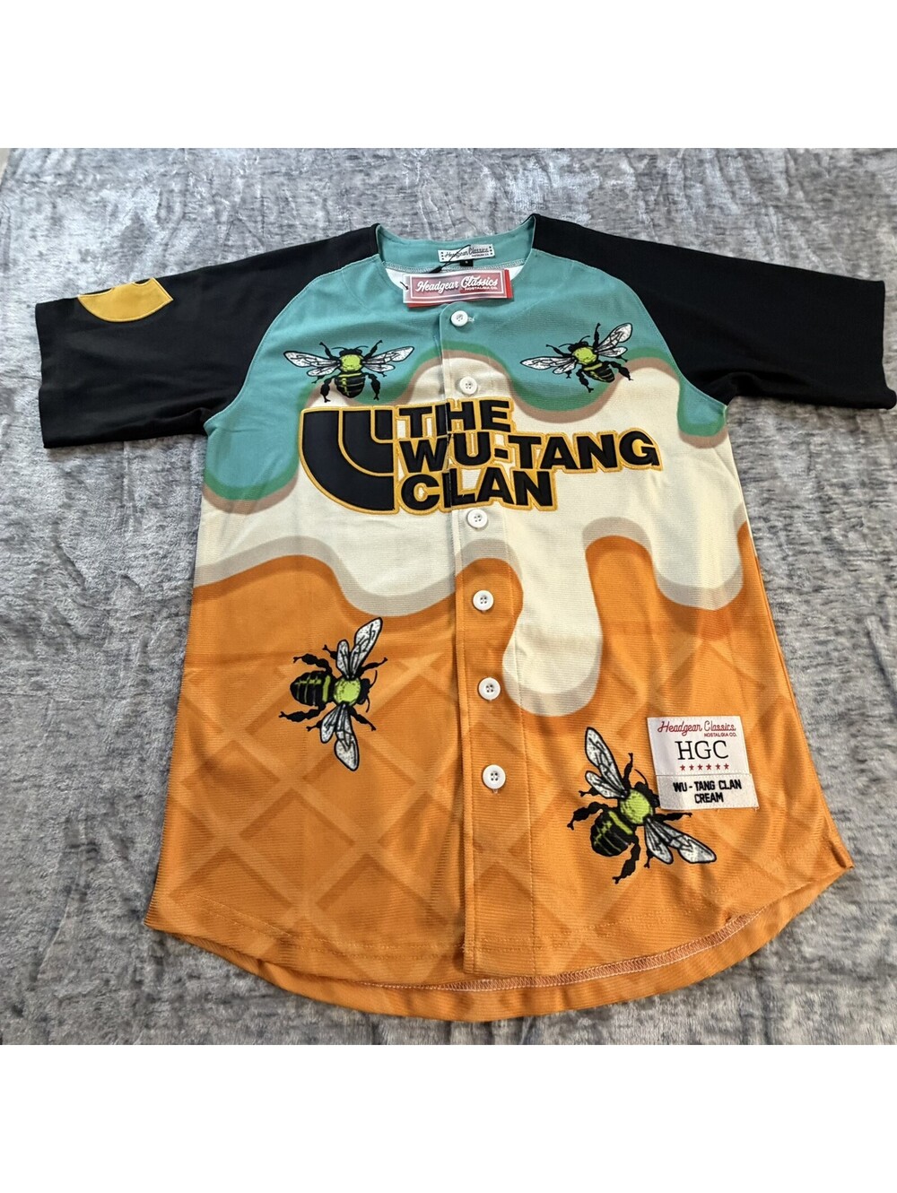 Headgear Classics Wu-Tang Clan C.R.E.A.M. Baseball Jersey Activewear Top Men's S